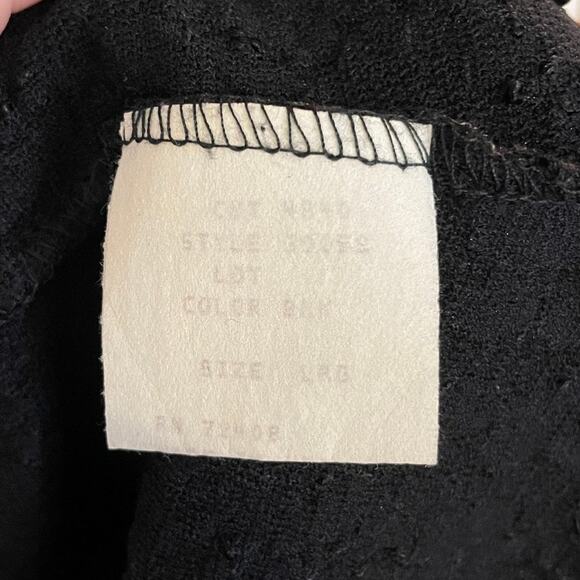 Front Street Womens Large Button Up Cardigan Black Collar Diamond Shape Button - Picture 7 of 11